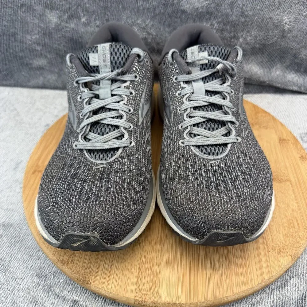 Brooks Ghost 11 Shoes Mens Size 11.5 2E Gray Running Sneakers 1102882E003